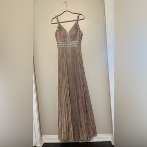Prom Dress, rose gold gown.